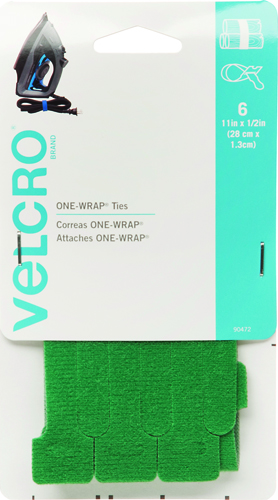 VELCRO Brand One Wrap 90472 Fastener, Green