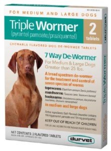 Durvet Triple Wormer Medium and Large Dogs