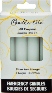 Candle-lite 3/4X5in White Emergency Candle, 4 Count