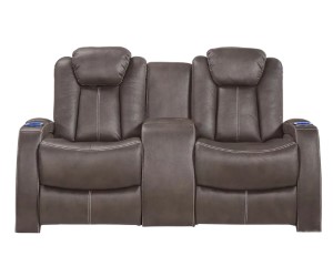 CRESTL PWR RECLINER LOVESEAT BRN