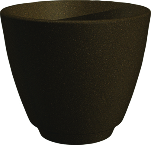 Southern Patio RMT1604GB Metro Planter, 12-3/4 in H, Plastic, Granite Brown