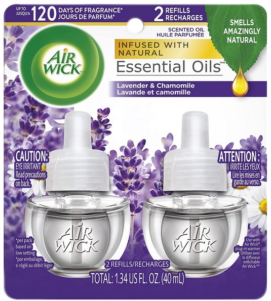 Air Wick Plug In Scented Oil 2 Refills Lavender & Chamomile, 1.34 oz