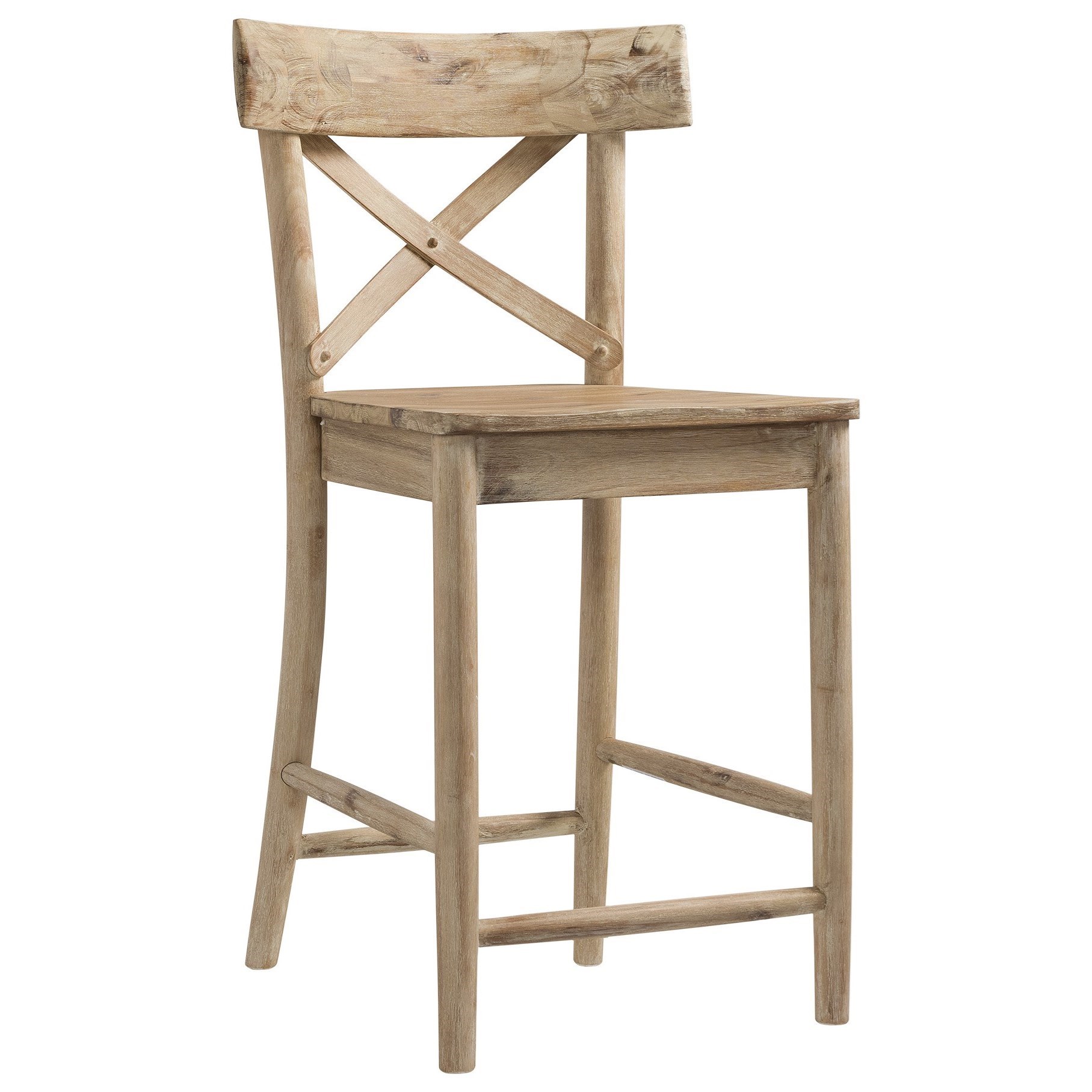 ACORN COTT HIGH XBACK STOOL BRN