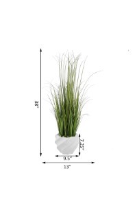 GRASS IN CEMENT POT 38"