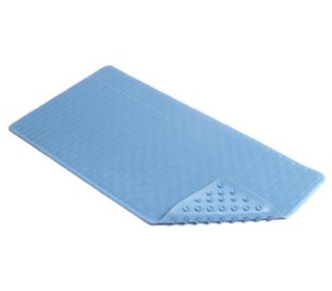 Con-Tact Brand Rubber Bath Mat | Blue Wave | 36" x 18"