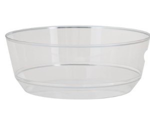 14 Oz. Round Clear  Silver Plastic Bowls | 10 Pack