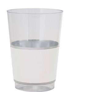 RND WHT/SILV Tumblers 12Z 10PK