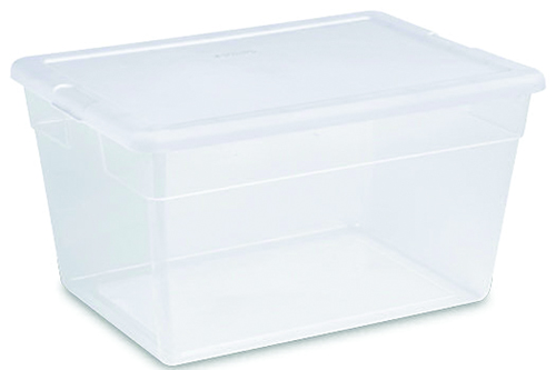 STERILITE STORAGE BOX 56QT C/WHT