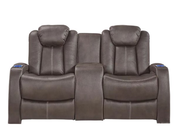 CRESTL PWR RECLINER LOVESEAT BRN