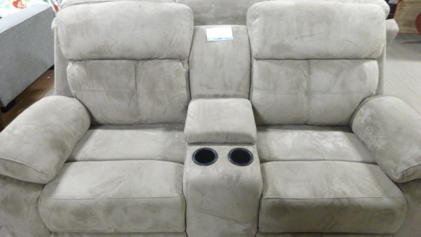 STONE RECLINING CONSOLE LOVESEAT