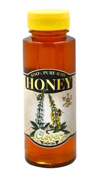 100% PURE RAW HONEY CLOVER 12Z