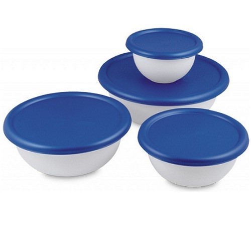 STERILITE 8PC BOWL SET W/COVERS