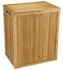 FOLDING BAMBOO HAMPER W/LID NATU