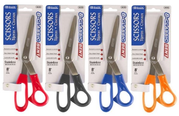 Office Scissors 8" Bent Handle