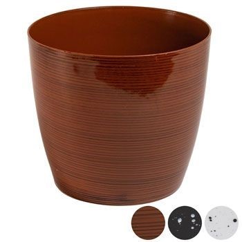 Planter Round 3 Colors - White, Black, Brown