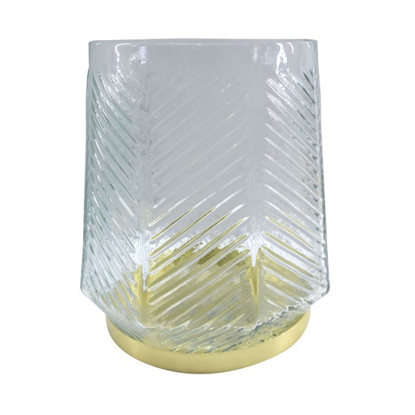 Glass Metal Candle Holder LG