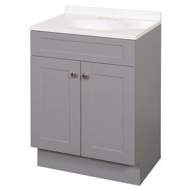 VANITY COMBO SHAKER GRAY 24IN