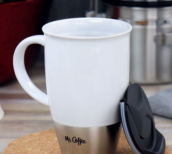 MR COUPLETON TRAVEL MUG WHT 14OZ