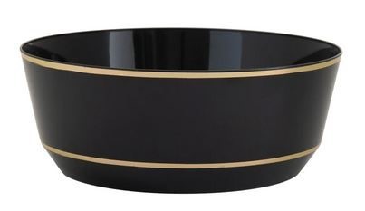 Black/Gold Soup Bowls 14OZ 10PK