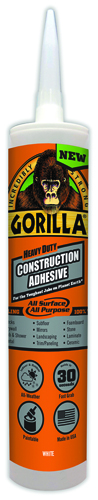 Gorilla 8010003 Construction Adhesive, 9 oz Cartridge