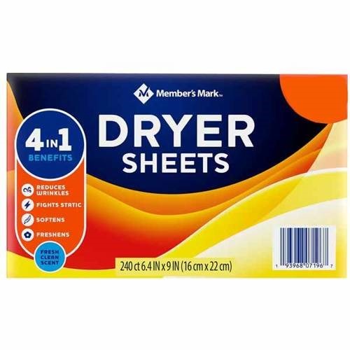 MM DRYER SHEETS FRESH SCENT 240C