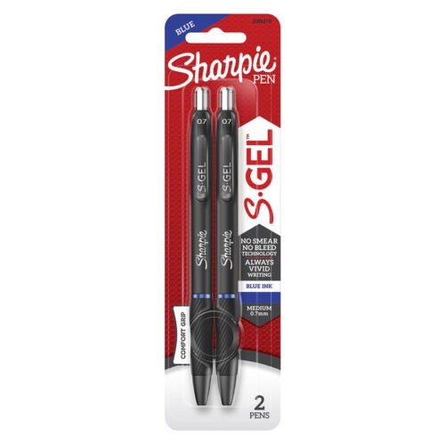 SHARPIE GEL PEN BLUE 2PK