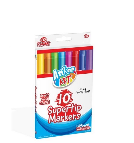 WASHABLE SUPERTIP MARKERS 10CT