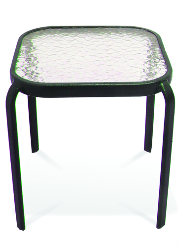 Seasonal Trends End Table, 16 In W, Square, Glass