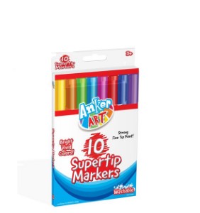 WASHABLE SUPERTIP MARKERS 10CT