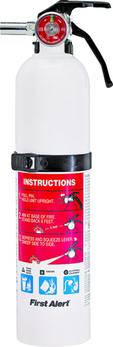 First Alert BRK Fire Extinguishers 1-A 10-B C Rechargeable | White | MARINE