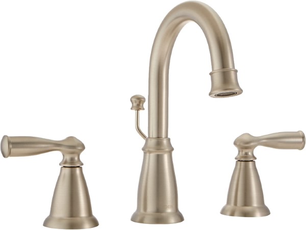 Moen Banbury Brushed Nickel 2-Handle Lever 8 In Bathroom Faucet