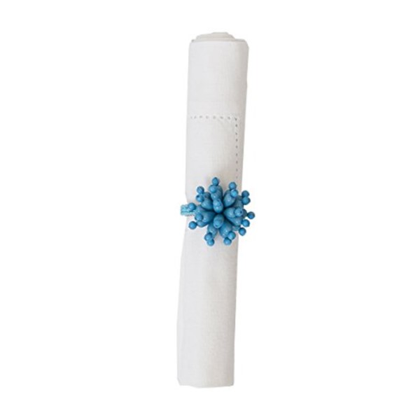 Bubble Bead Aqua Napkin Ring