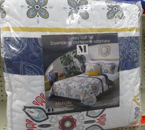 QUILT SET 3PC FULL/QUN MICHAILA