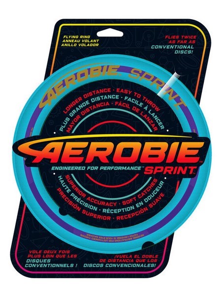 Aerobie Sprint Ring Outdoor Flying Disc 10 Inches - Blue