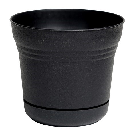 Bloem Saturn Planter Black Matte 5"