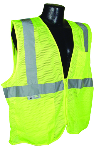 RADWEAR SV2ZGM-L Economical Safety Vest, Unisex Large - Green/Silver