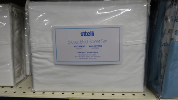 STT SIESTA TWIN BED SHEET SNOW