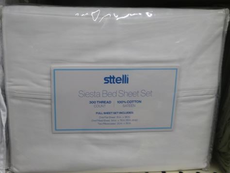 STT SIESTA FULL BED SHEET SNOW