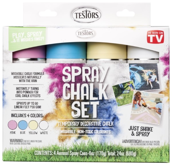 SPRAY CHALK ASSORTD COLORS 6OZ