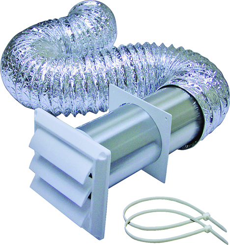 LAMBRO 1379W Louvered Vent Kit, 10-Piece, For Gas and Electric Dryer