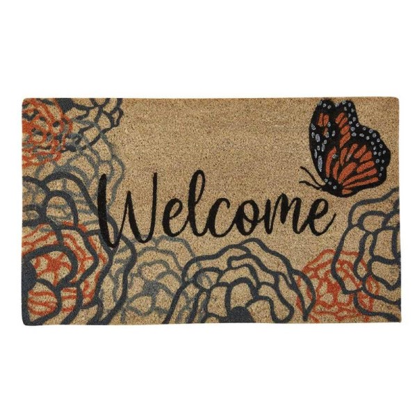 18X30 WELCOME STONES ORANGE MAT