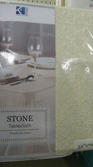 52 X 70 STONES SILVER TABLECLOTH