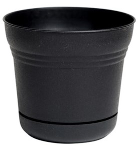 Bloem Saturn Planter Black 12"