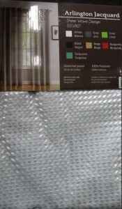 ARLINGTON CURTAIN PNL GREY 55X90