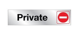 HY-KO 477 Self-Adhesive Private Sign, 2" x 8"