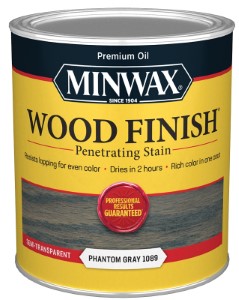 Minwax 118620000 Wood Finish Wood Stain, Phantom Gray, 1 Quart