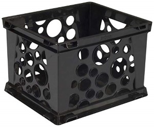 STACKABLE CRATE BK SMALL