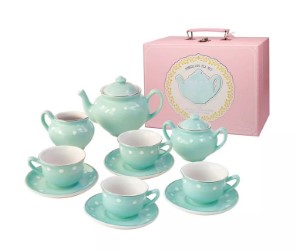  Bright Stripes Porcelain Tea Set Mint