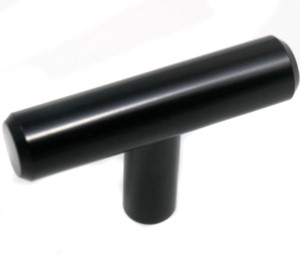 Laurey 87920 Steel T-Bar Knob - Matte Black, 2"