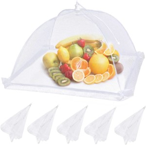 FOOD UMBRELLA WHITE MESH 17"